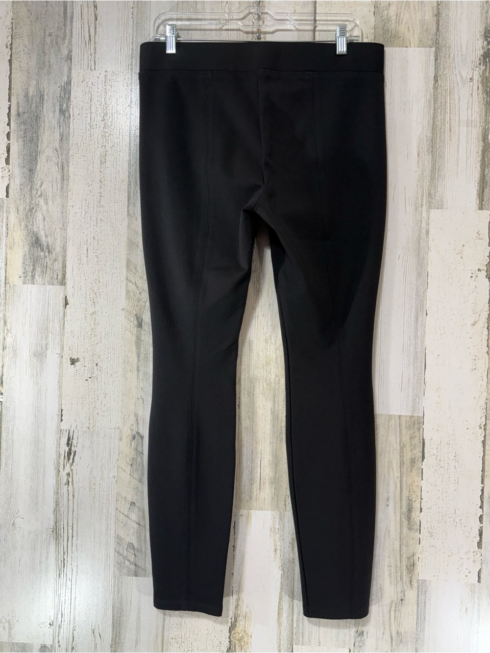 White House Black Market Black Ponte The Leggings with Gold Ankle Button Accents - Picture 7 of 16